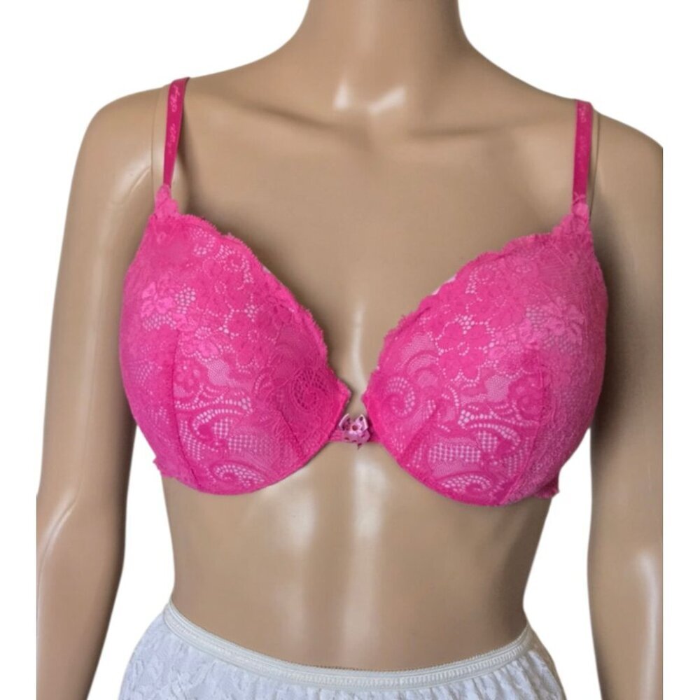 Victoria's Secret Angels Lined Demi Lace Overlay pink underwire bra size 38C